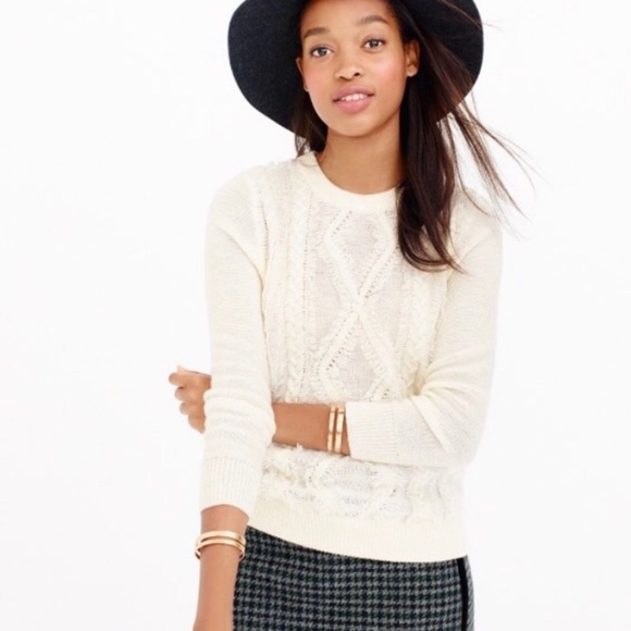 J. Crew Sweaters - J. Crew | Crewneck Fringe Wool Sweater